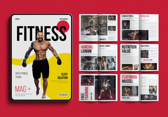Digital Fitness Magazine Template