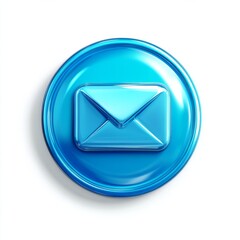 Mail sign. Blue envelope icon