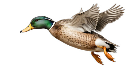 Obraz premium 청둥오리의 비행 역동성 포착,AI 생성