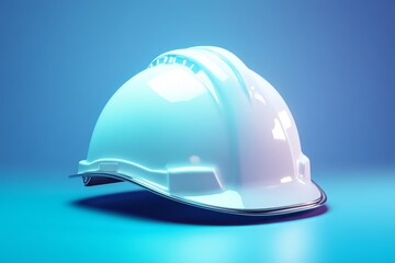Fototapeta premium Rendered safety helmet against a vibrant background.