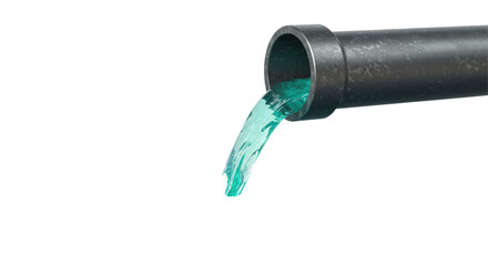 Isolated Water Flowing from Pipe