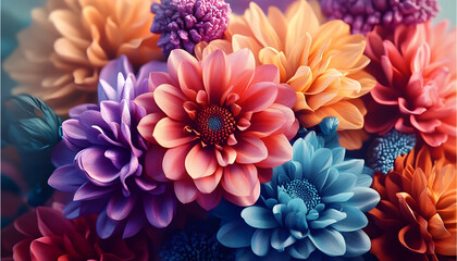 Obraz premium summary colorful example flower artwork generative ai