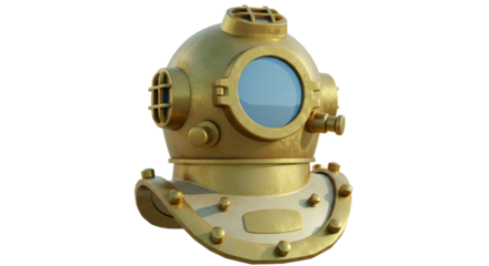 Isolated Old Diving Helmet