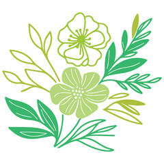 Floral sketch art. One line botanical pattern. Minimalist flowers design. Fine print cushion cover. Contemporary floral artwork.

