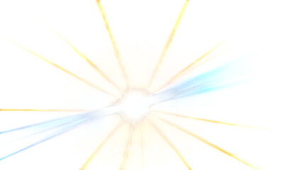 Dynamic starburst showing light beams radiating on a transparent background, symbolizing energy and intensity
