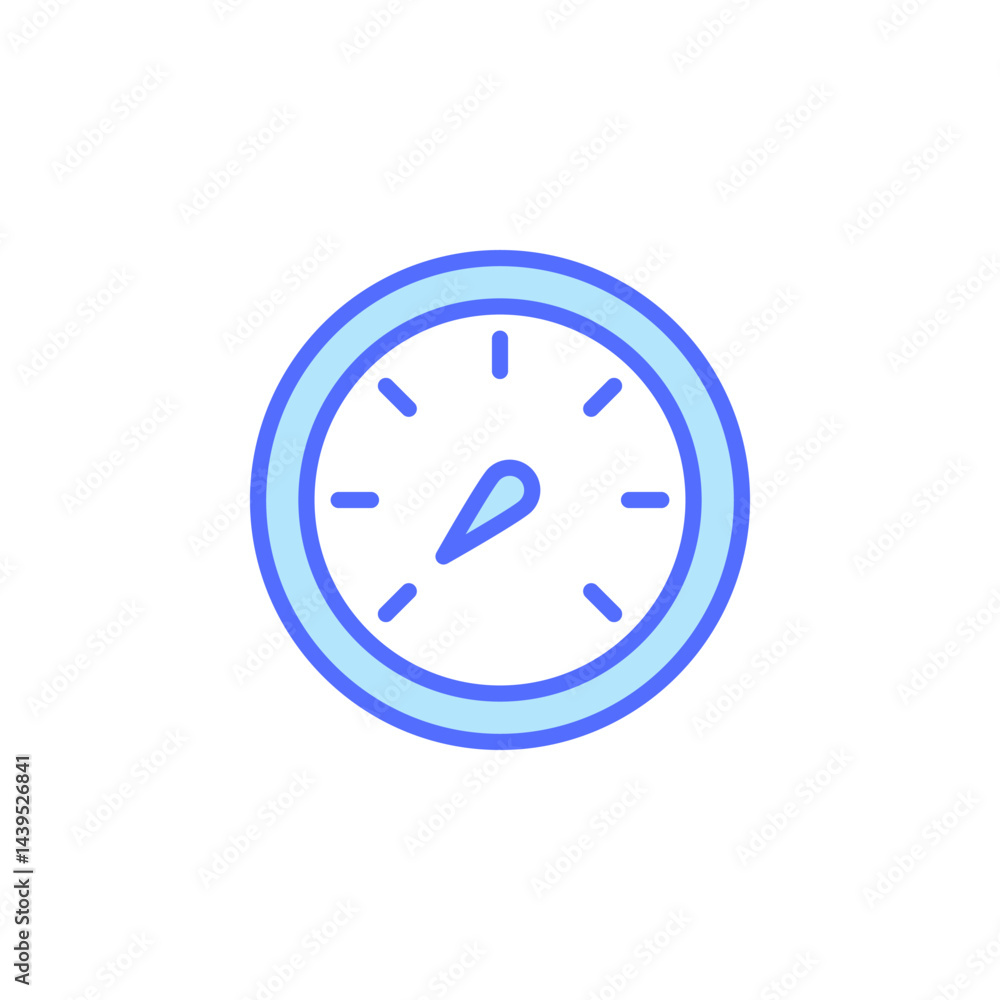 Poster digital icon representing data analytics and internet marketing strategies with gauge and graph elem