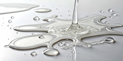 Viscous Golden Liquid Spreading with Scattered Droplets – Smooth Flowing Texture