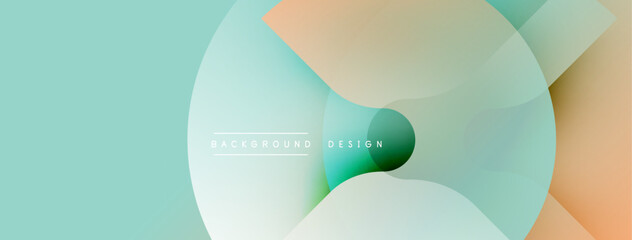 Abstract background features overlapping circles. Soft pastel colors create gentle visual flow. Minimalist design, modern aesthetic.