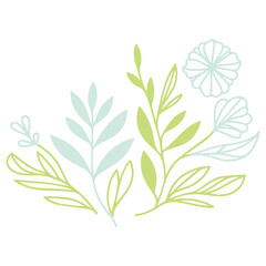 One line floral artwork. Hand painted flowers design. Minimalist botanical pattern. Fine print cushion art. Contemporary floral style.

