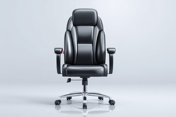 Elegant Black Leather Executive Office Chair