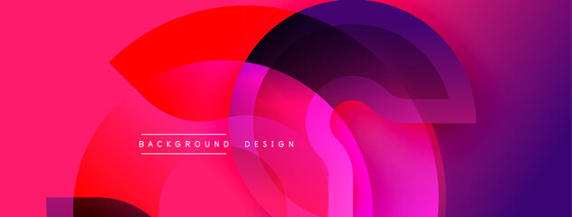 Abstract vibrant layers create dynamic composition. Pink, purple hues blend, forming modern background design. Smooth gradients dominate visual space.