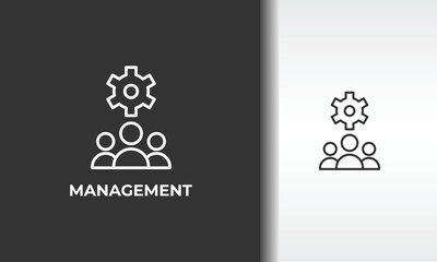 Obraz premium Management Vector, Icon Or Logo Sign Isolated Symbol Illustration