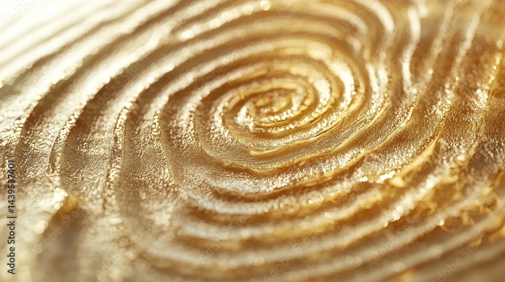 Poster macro shot of a fingerprint showing unique ridges and whorls on white background.