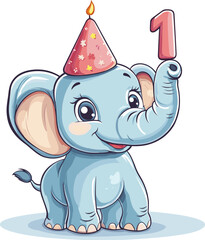 Obraz premium elephant with a gift