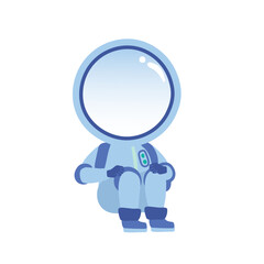 Fototapeta premium Astronaut sitting on a white background. Vector illustration