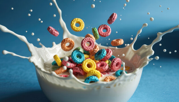 Colorful Cereal Splash