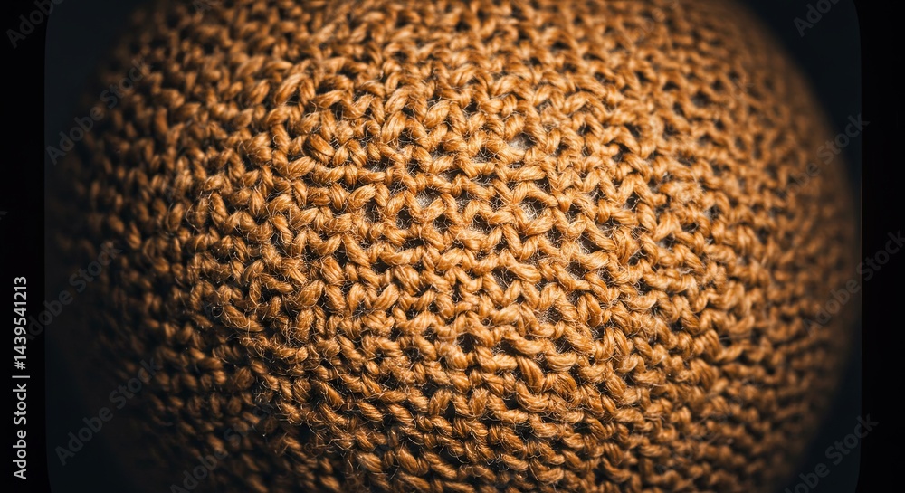 Aufkleber A close up of a knitted object with a fuzzy texture