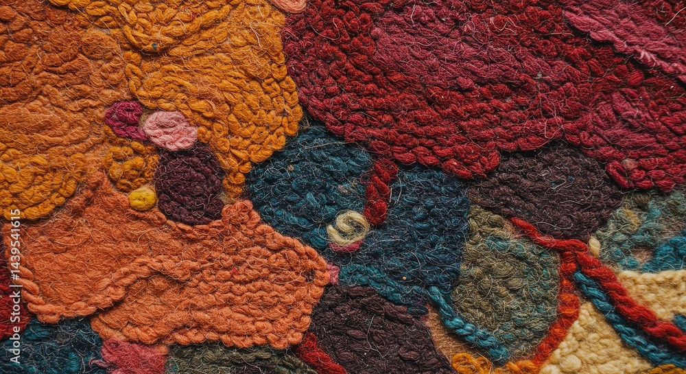 Aufkleber a colorful rug with many different colors and textures