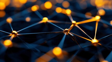 Network of glowing nodes