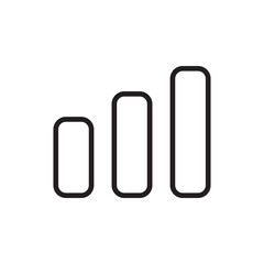 Growth Statistics Icon Representing Data Analysis for Business and Finance Planning in Digital Marketing Strategies