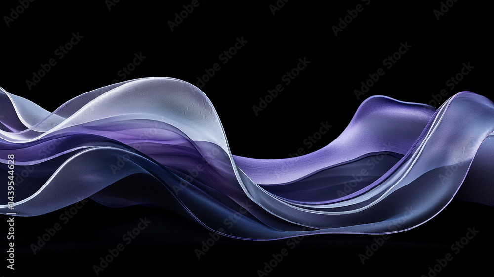 Aufkleber abstract flowing waves design on dark background. a seamless illustration of flowing waves, ideal fo