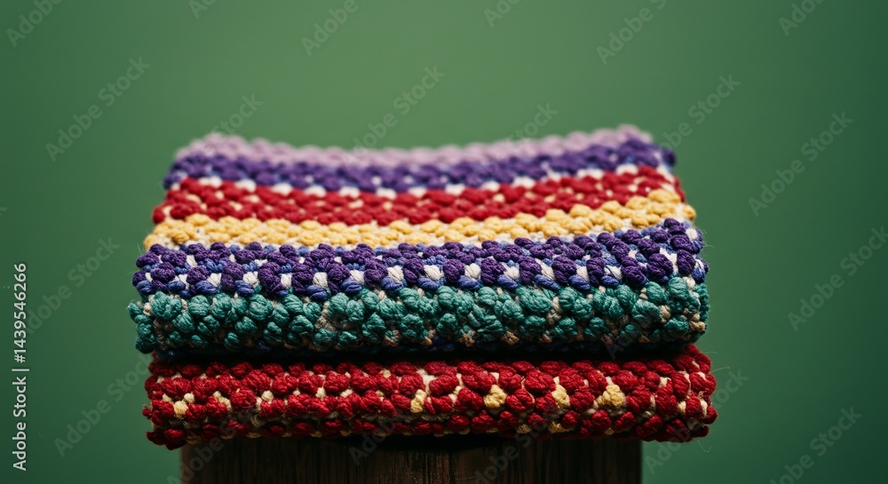 Aufkleber Two colorful blankets stacked on top of each other