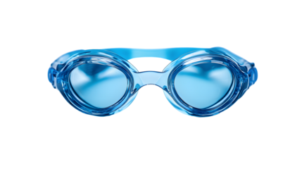 Blue goggles perfect for swimming and summer fun, PNG, created with Generative AI