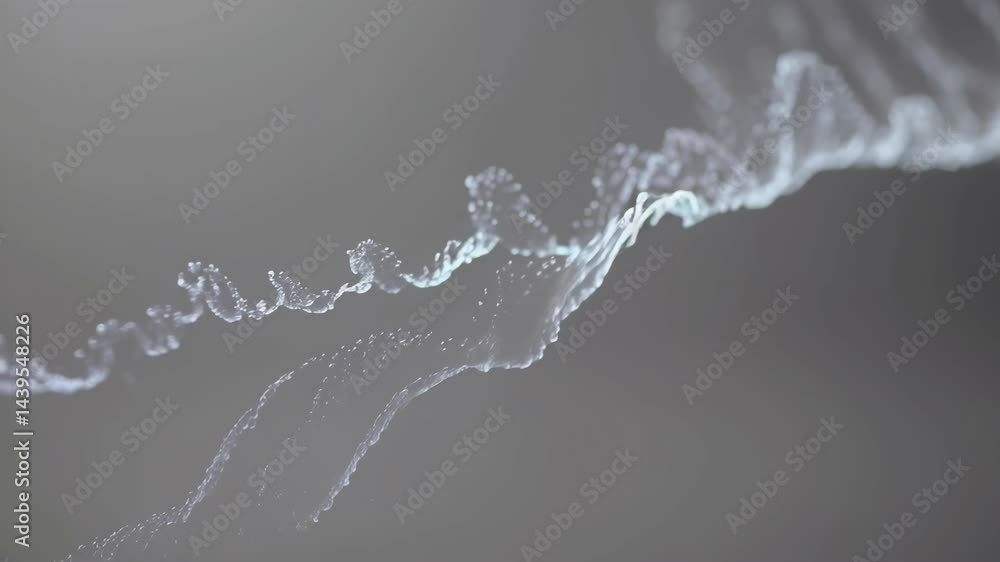 Poster water droplets creating elegant wave patterns against a gray background