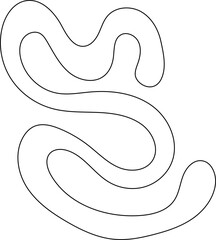 squiggle abstract shape outline