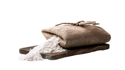 Rustic Table and Flour Sack Scene