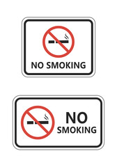 No smoking sign. Flat illustration. White background.
