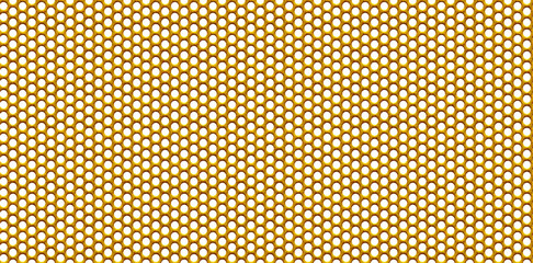 abstract grainy golden circle honeycomb grid loudspeaker mesh background