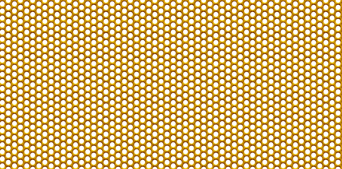 abstract grainy golden circle honeycomb grid loudspeaker mesh background