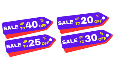 Colorful Sale Banners Featuring Bold Discount Texts – 