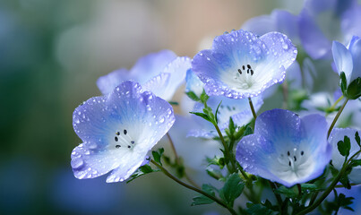 forget me not flower background-generative ai