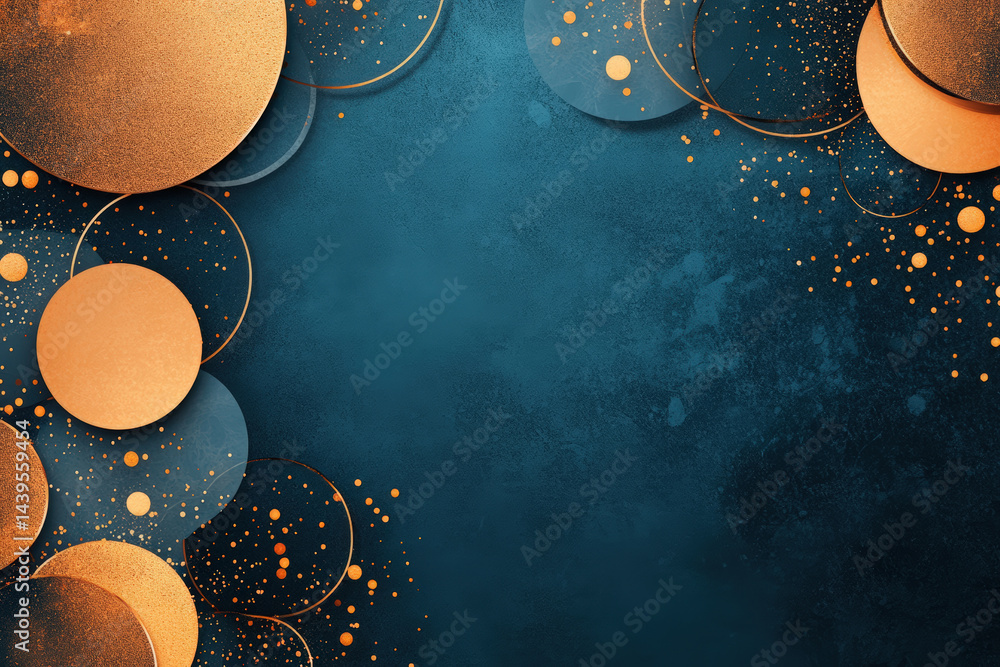 Poster luxurious teal & gold background design. a luxurious and sophisticated background design in teal and