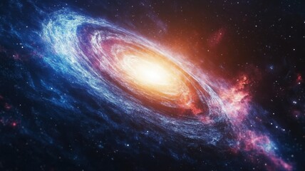 Whirlpool Galaxy with Vibrant Cosmic Colors galaxy spiral galaxy space universe cosmos astronomy awe