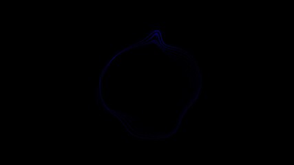 Blue circular lines on a black background, ideal for technology or networking concepts, digital backgrounds, or abstract design projects.