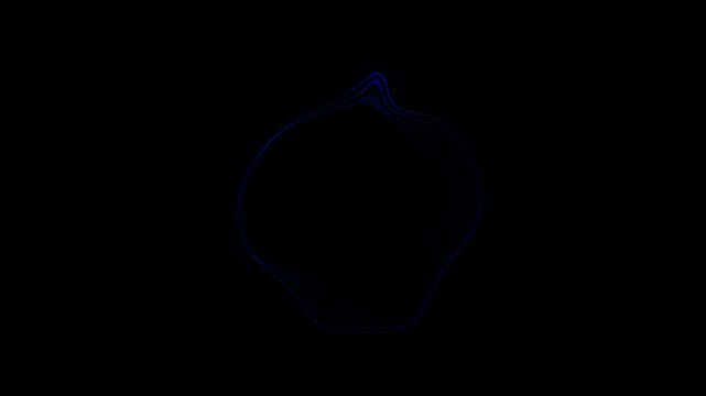Blue circular lines on a black background, ideal for technology or networking concepts, digital backgrounds, or abstract design projects.