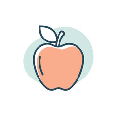 apple healthy eating nutrition on white background for web and graphic design