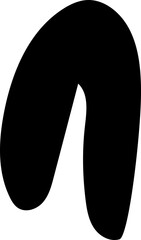 solid abstract cutout shape element