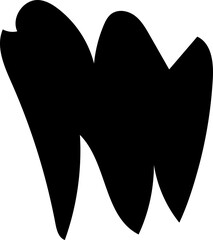 solid abstract cutout shape element