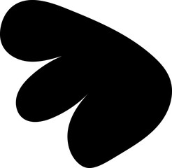 solid abstract cutout shape element