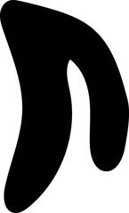 solid abstract cutout shape element