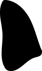solid abstract cutout shape element