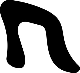 solid abstract cutout shape element