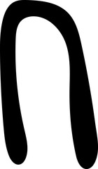 solid abstract cutout shape element