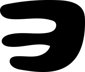 solid abstract cutout shape element