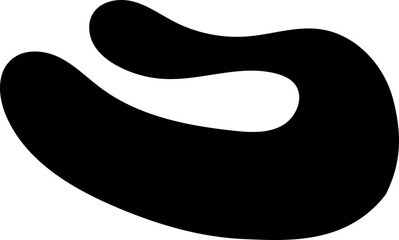 solid abstract cutout shape element