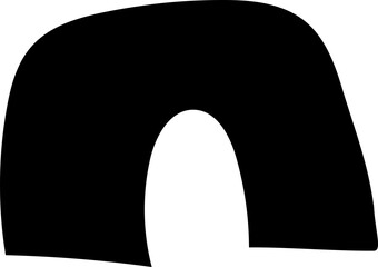 solid abstract cutout shape element